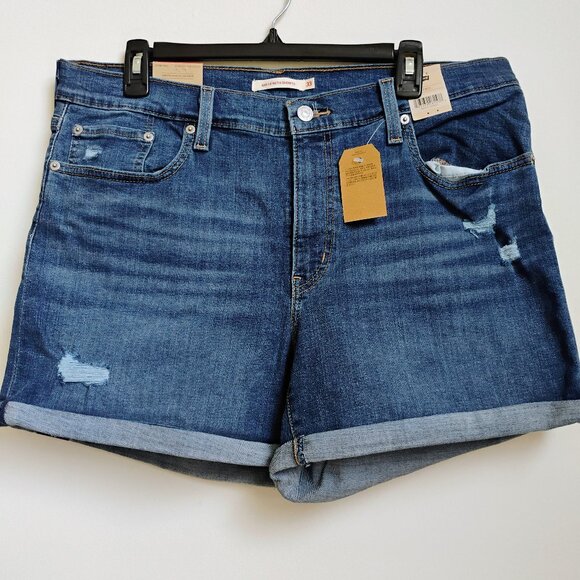 Size 16 waist 33 mid length Levi's jean shorts - Picture 1 of 2